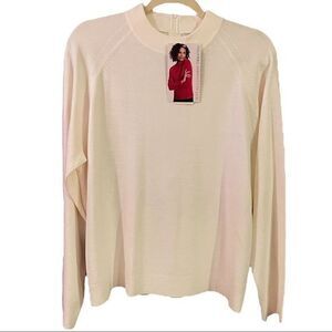 NWT White Stag Women’s‎ Knit Sweater Long Raglan Sleeve Ivory X-Large